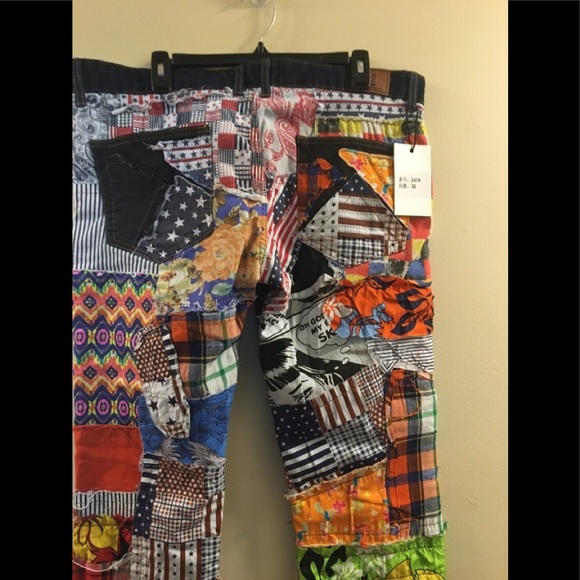 RARE BiePa Jeans 1971 Patchwork Distressed Jeans S4. - Picture 8 of 16